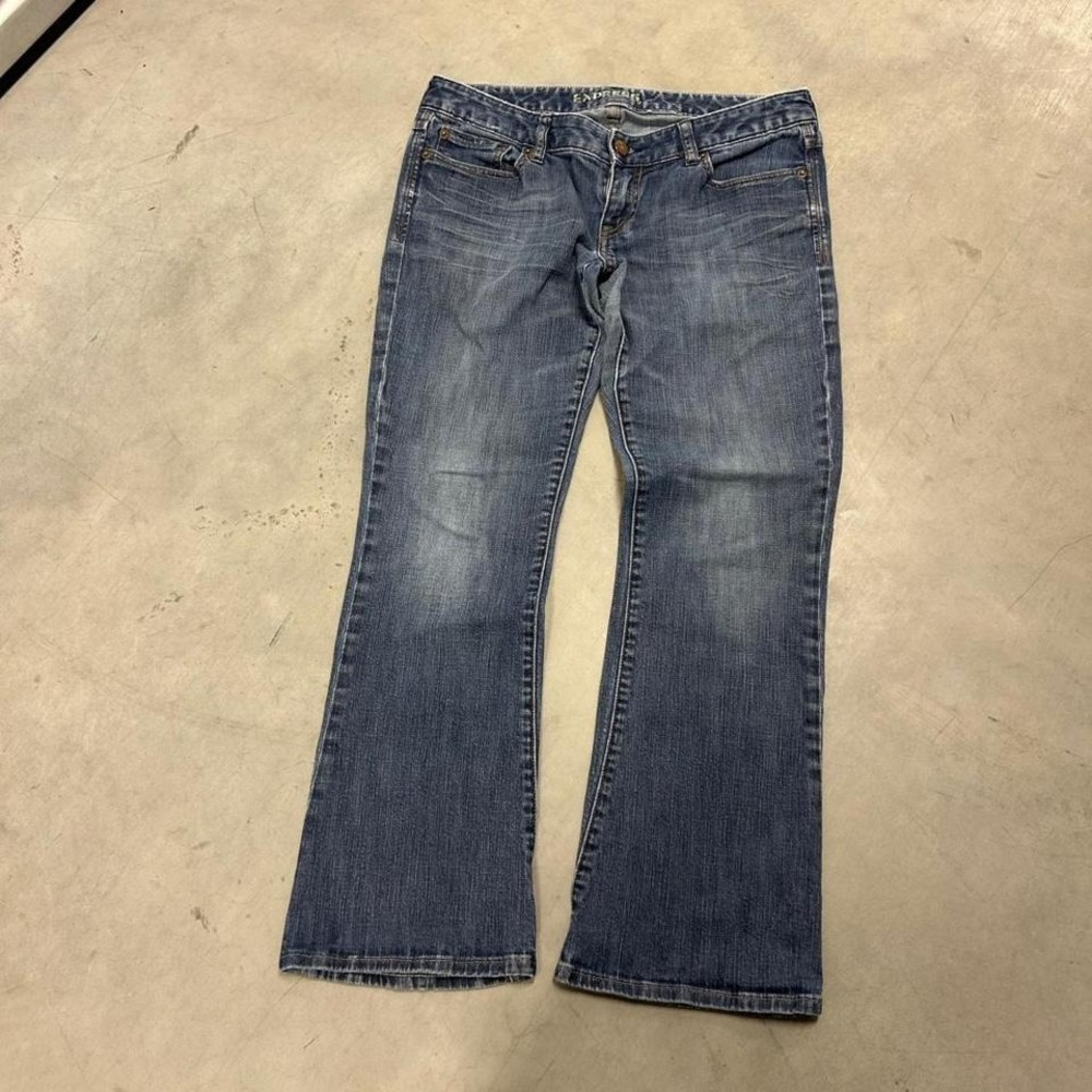 Y2K Low Rise Bootcut Grunge Style Dark Wash Jeans